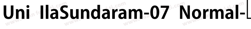 Uni IlaSundaram-07 Normal字体转换
